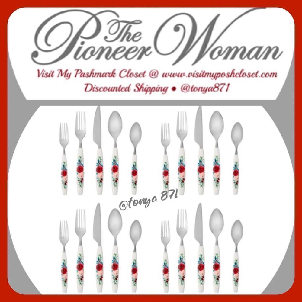 2023 🦋 New Pioneer Woman Wishful Winter 20-Piece Flatware Set